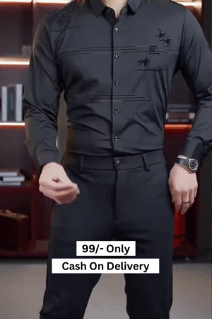 Men Regular Fit Solid Spread Collar Formal Shirt