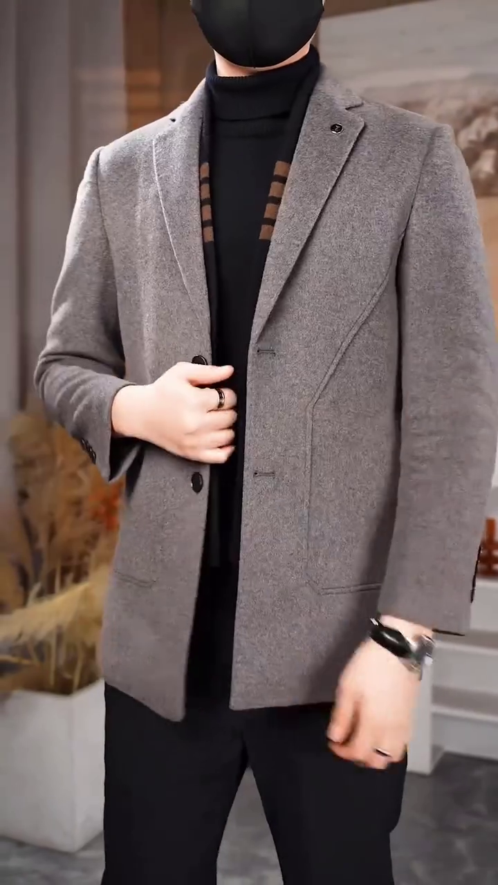 Men’s Classic Grey Wool-Blend Blazer - Image 4